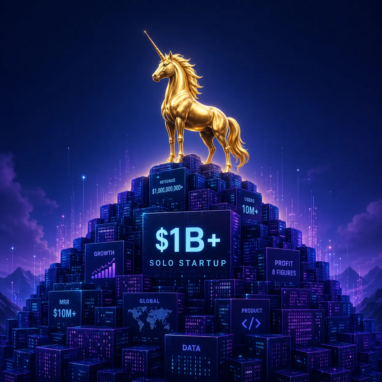 One Person Unicorn Concept